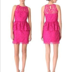 Raspberry lace dress